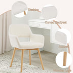 Desk Chair No Wheels Vanity Comfy Accent Chairs (Set of 2)