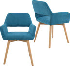 Desk Chair No Wheels Vanity Comfy Accent Chairs (Set of 2)