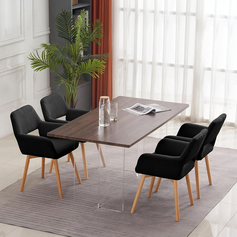 Desk Chair No Wheels Vanity Comfy Accent Chairs (Set of 2)