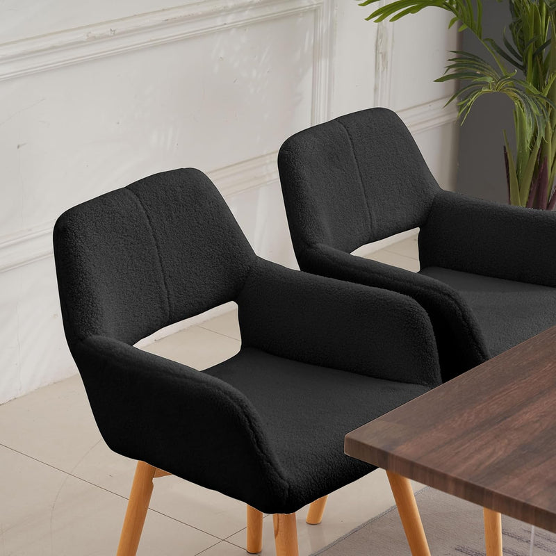 Desk Chair No Wheels Vanity Comfy Accent Chairs (Set of 2)