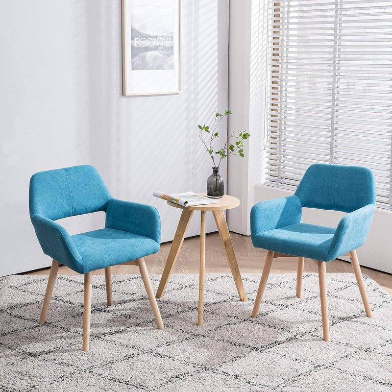 Desk Chair No Wheels Vanity Comfy Accent Chairs (Set of 2)