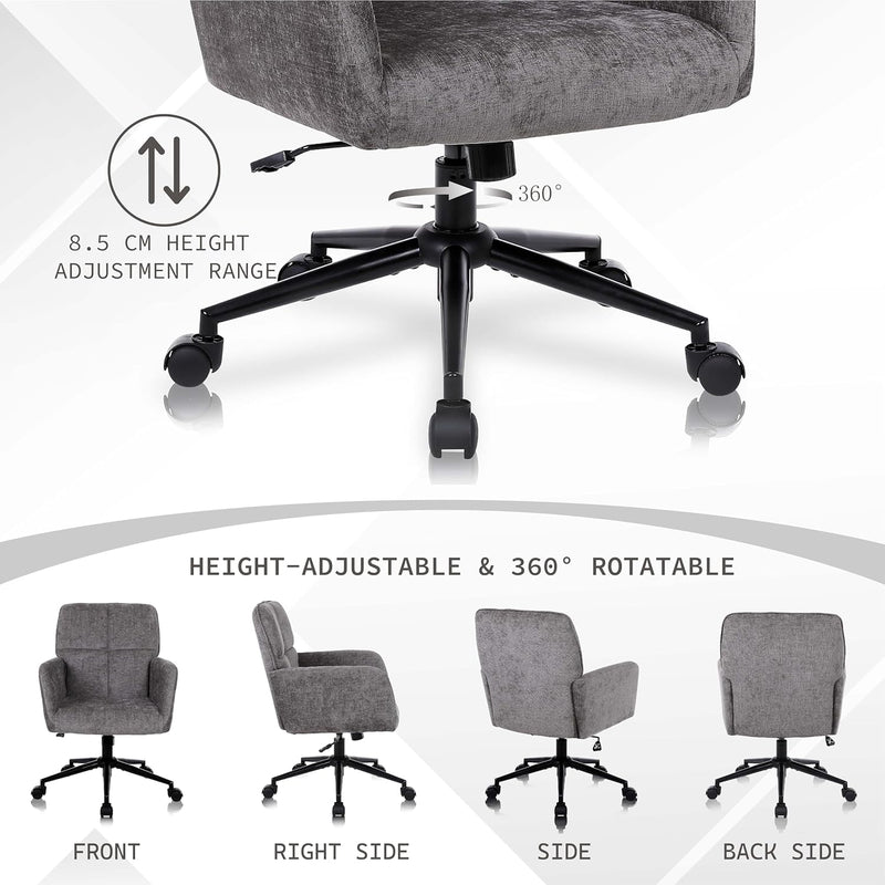 360degreesswivel Office Chair with Armrests Height Adjustable