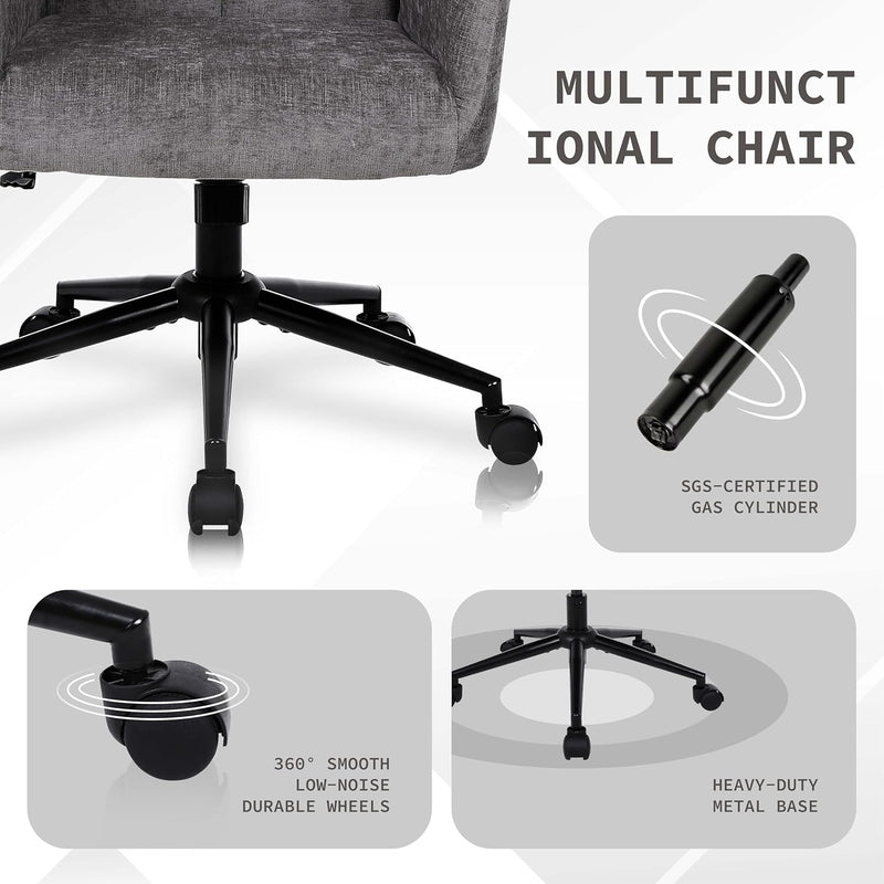 360degreesswivel Office Chair with Armrests Height Adjustable