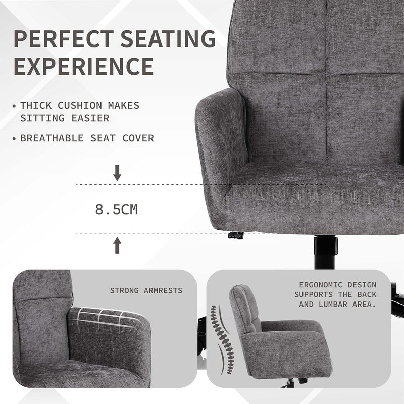360degreesswivel Office Chair with Armrests Height Adjustable