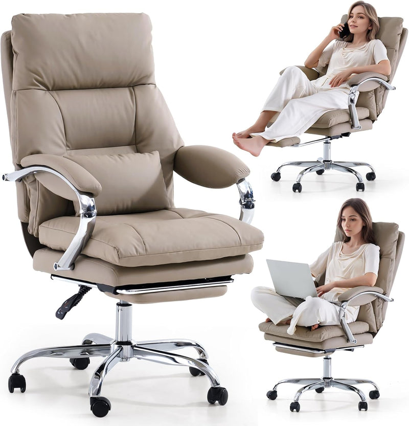 Desk Chairs with Foot Rest Reclining Office Chair