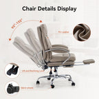 Desk Chairs with Foot Rest Reclining Office Chair