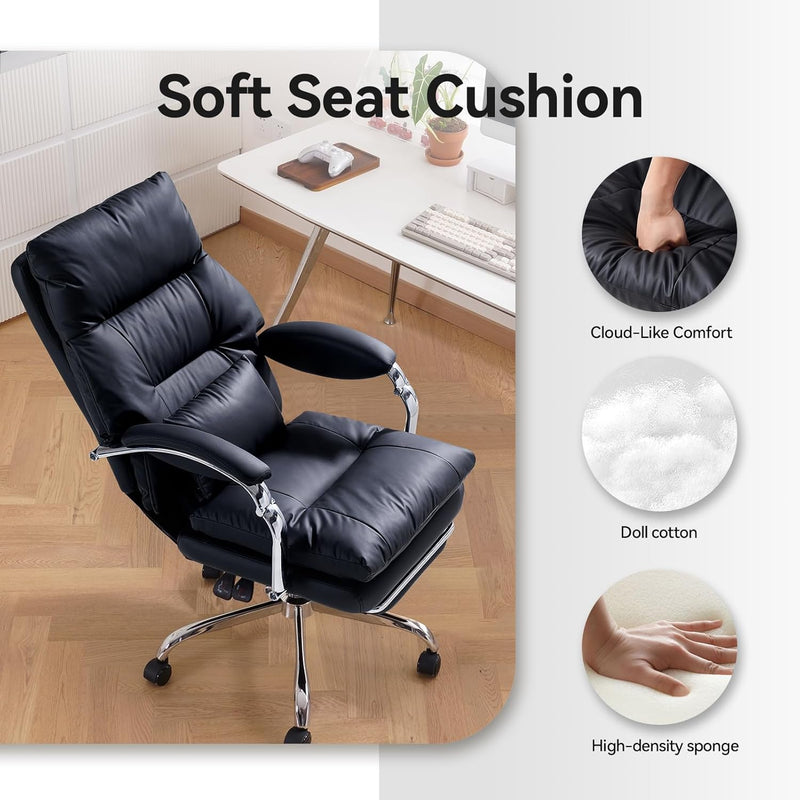 Desk Chairs with Foot Rest Reclining Office Chair