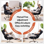 Desk Chairs with Foot Rest Reclining Office Chair