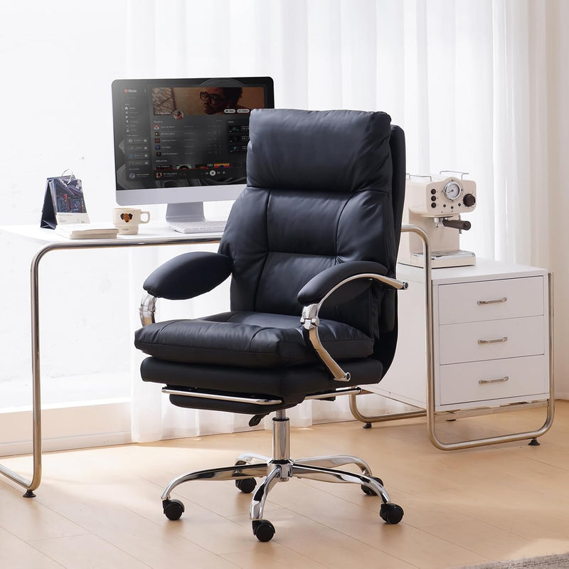 Desk Chairs with Foot Rest Reclining Office Chair