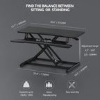 Desk Converter 91.5x40CM Height Adjustable Sit Stand