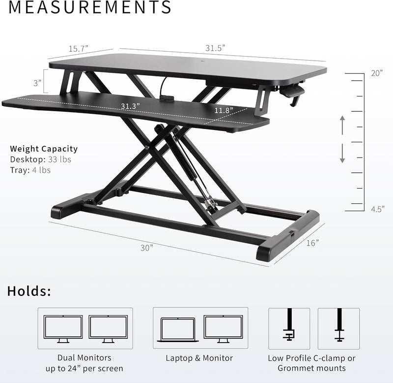 Desk Converter K Series Height Adjustable