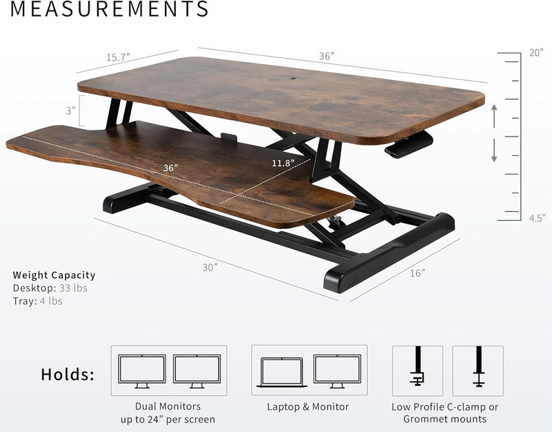 Desk Converter K Series Height Adjustable