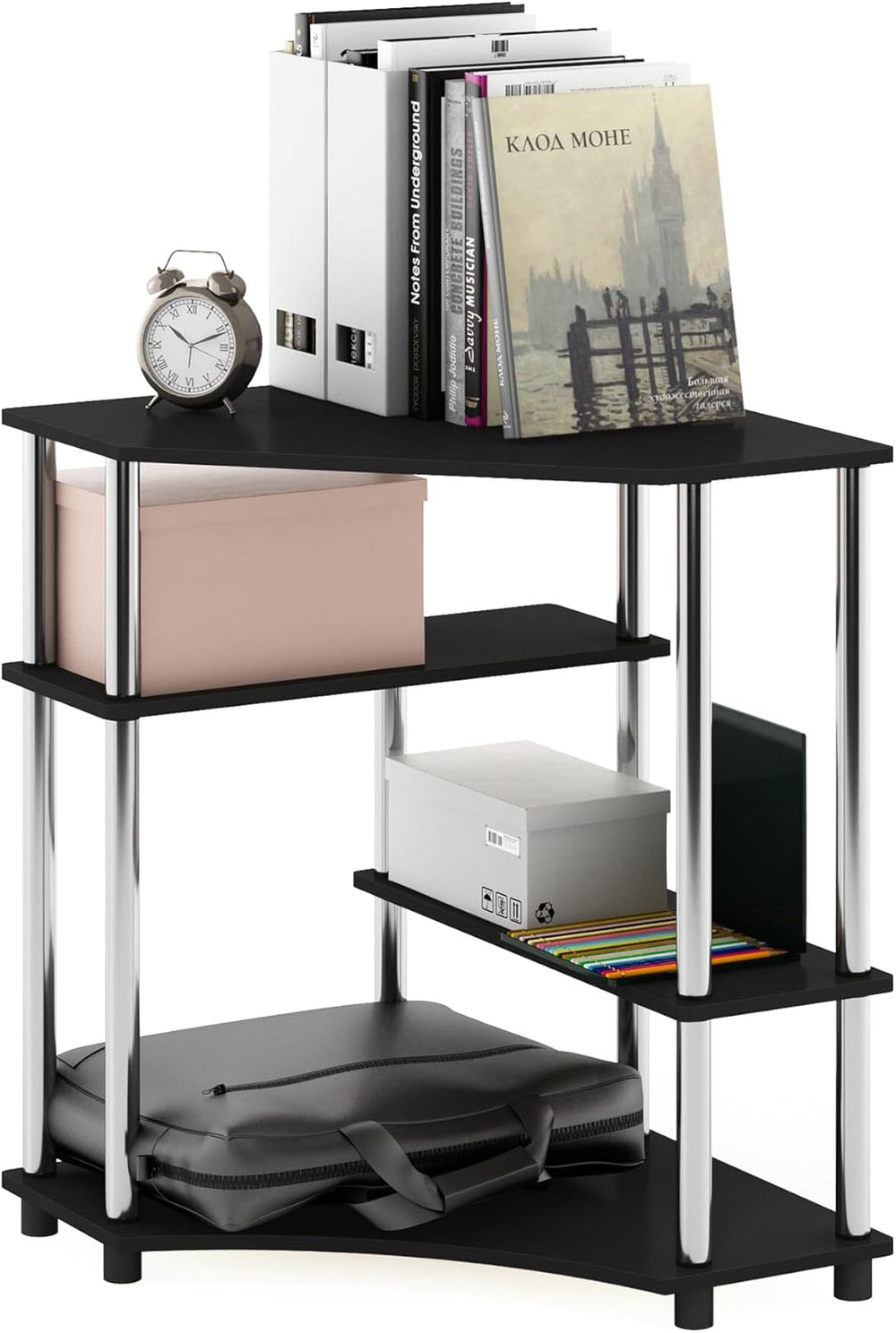 Desk Corner Gaming with Storage Shelves Computer Office