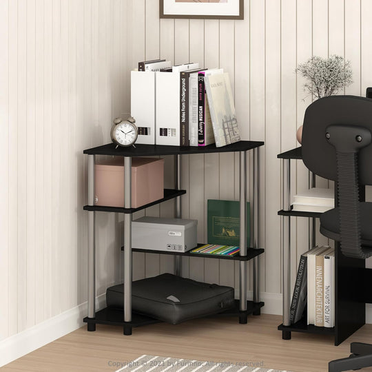 Desk Corner Gaming with Storage Shelves Computer Office