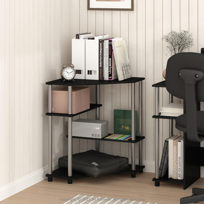 Desk Corner Gaming with Storage Shelves Computer Office