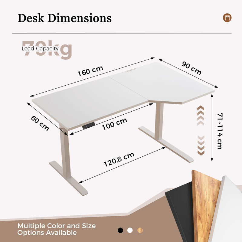 Electric Standing Desk 2 Memory Buttons for Stand