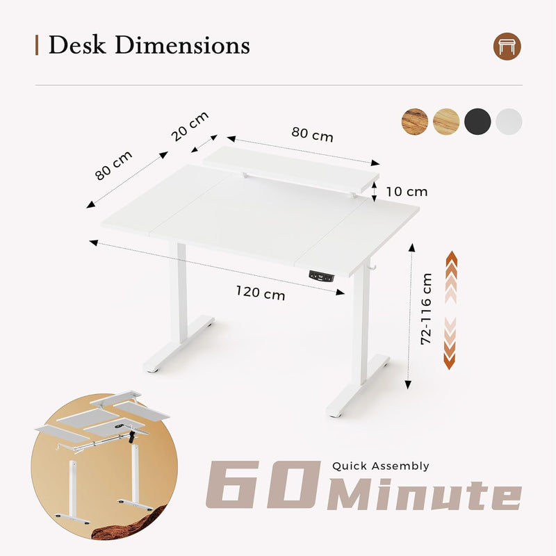 Electric Standing Desk 2 Memory Buttons for Stand