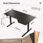 Desk Electric Sit-Stand Office Computer with 2 Memory