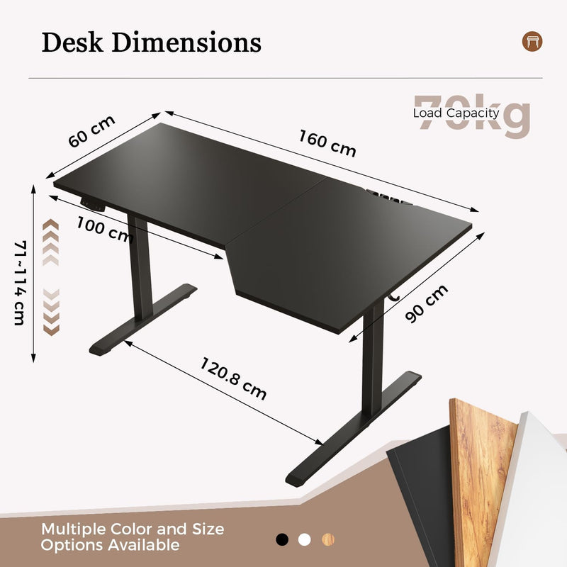 Electric Standing Desk 2 Memory Buttons for Stand