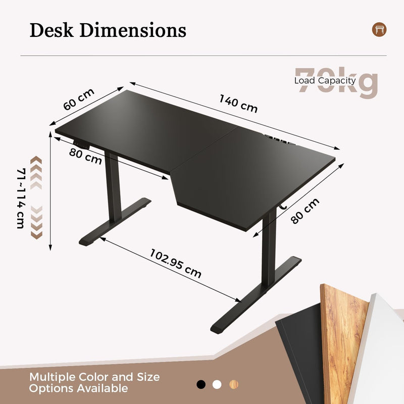 Electric Standing Desk 2 Memory Buttons for Stand