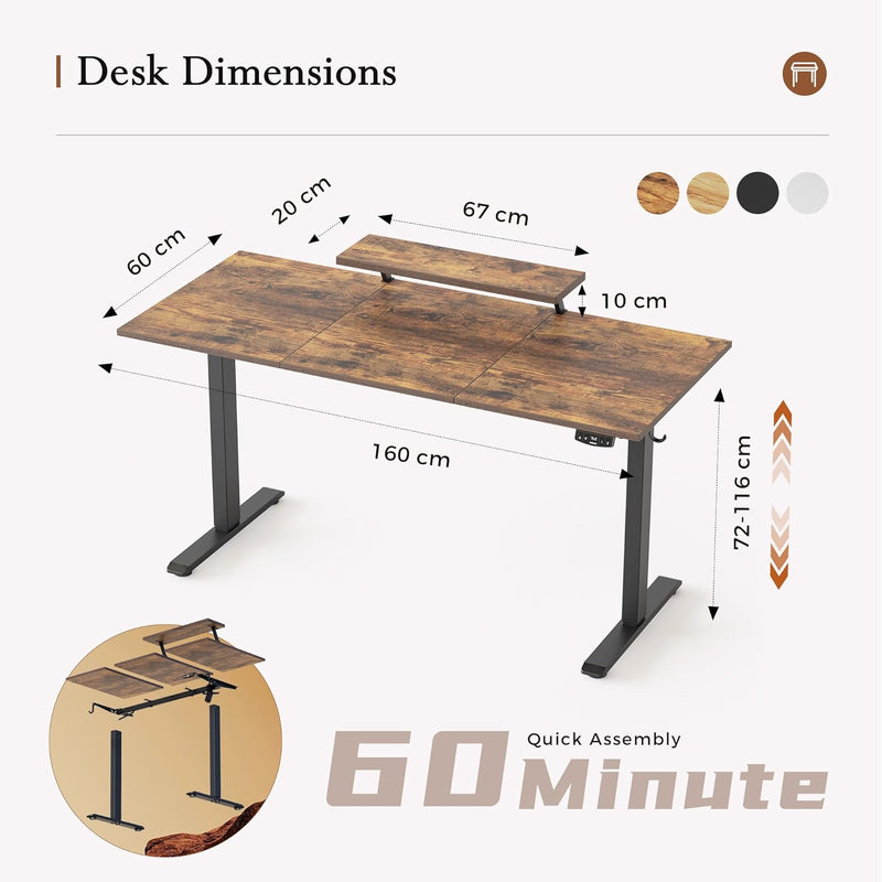 Electric Standing Desk 2 Memory Buttons for Stand