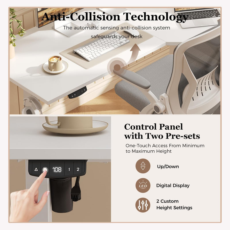 Electric Standing Desk 2 Memory Buttons for Stand