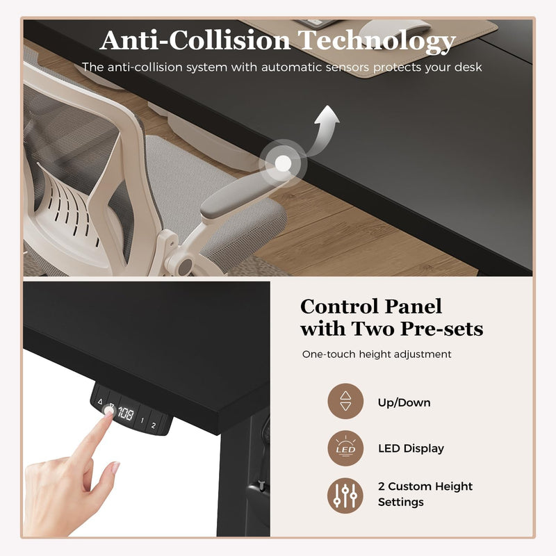 Electric Standing Desk 2 Memory Buttons for Stand