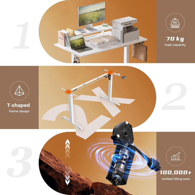 Electric Standing Desk 2 Memory Buttons for Stand