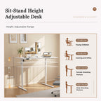 Desk Electric Sit-Stand Office Computer with 2 Memory