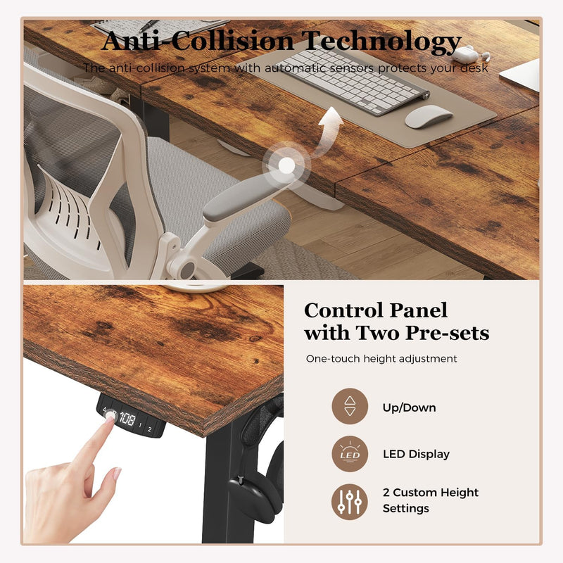 Electric Standing Desk 2 Memory Buttons for Stand
