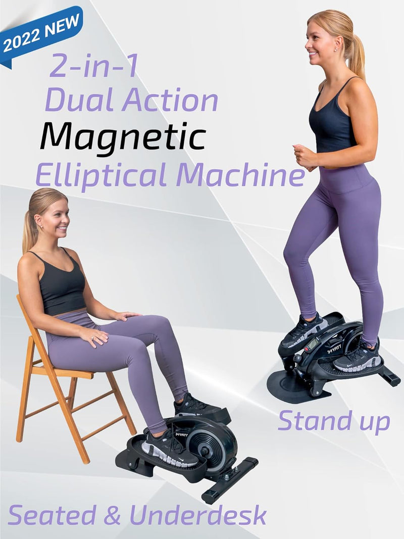 Under Desk Elliptical Machine W Luminous Digits Pedal