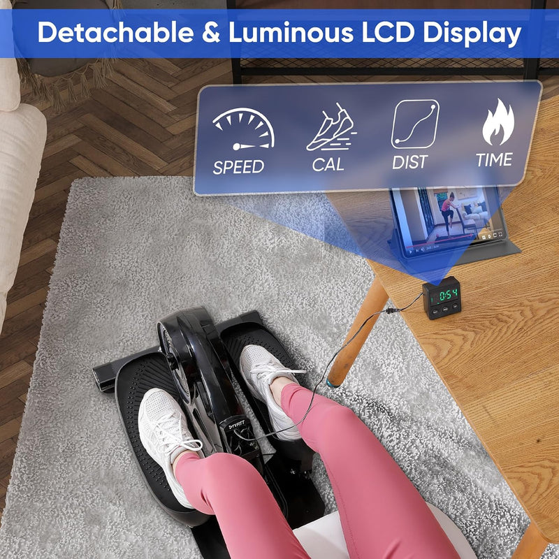 Under Desk Elliptical Machine W Luminous Digits Pedal