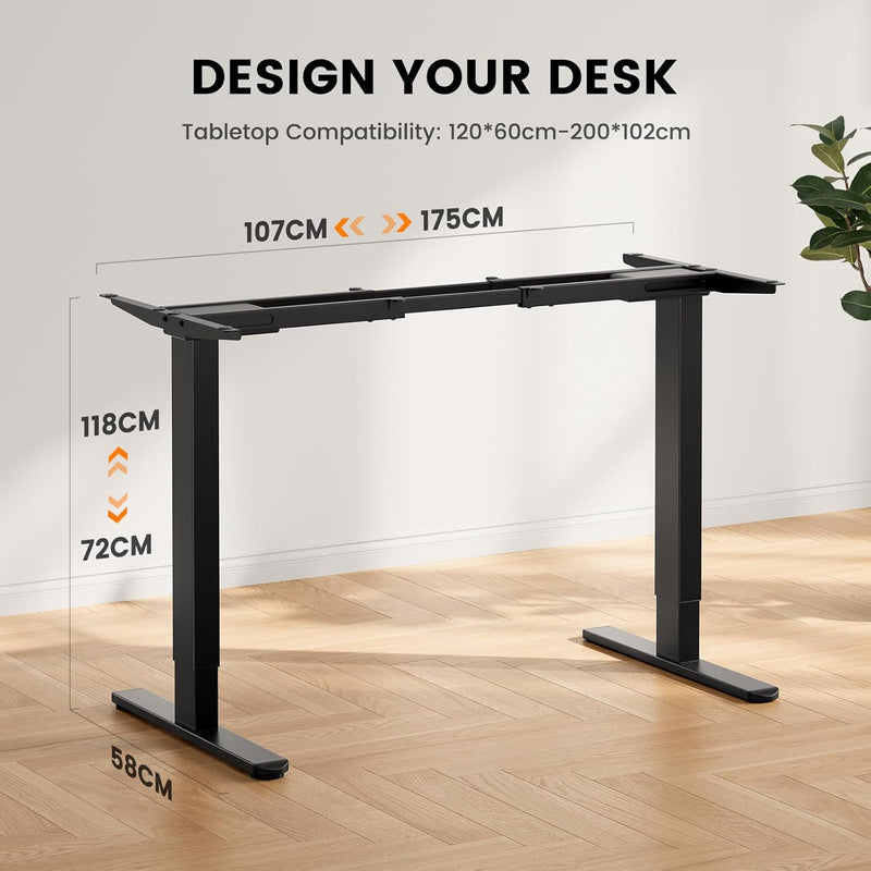Desk Frame Dual Motor 120KG 4 Memory Motors