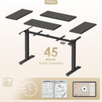 Desk Height Adjustable with 2 Memory Presets