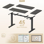 Desk Height Adjustable with 2 Memory Presets