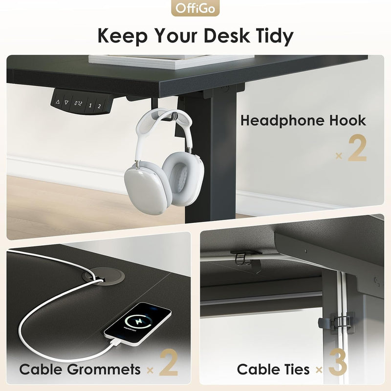 Desk Height Adjustable with 2 Memory Presets