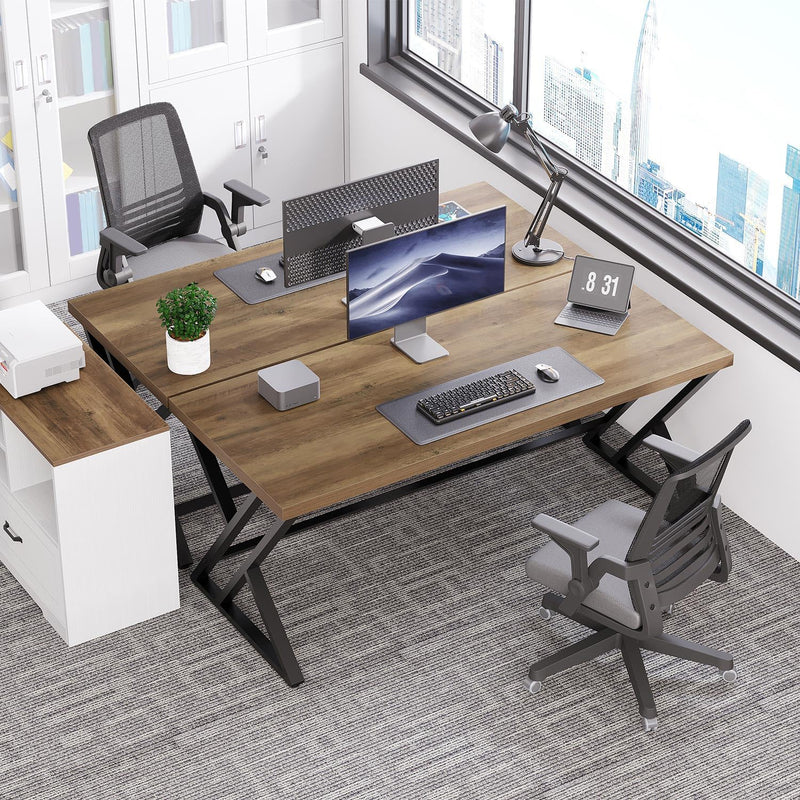 Desk Industrial Wood Home Office Computer for Bedroom