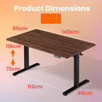 Desk Mit 4 Memory Height Settings Sit-Stand