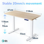 Desk Mit 4 Memory Height Settings Sit-Stand