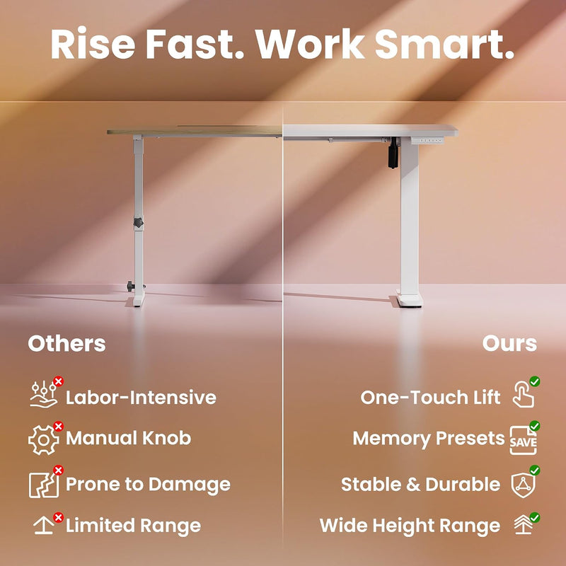 Desk Mit 4 Memory Height Settings Sit-Stand