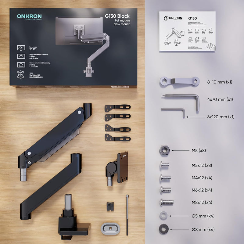 Desk Monitor Arm 17"-57" Up to 27KG
