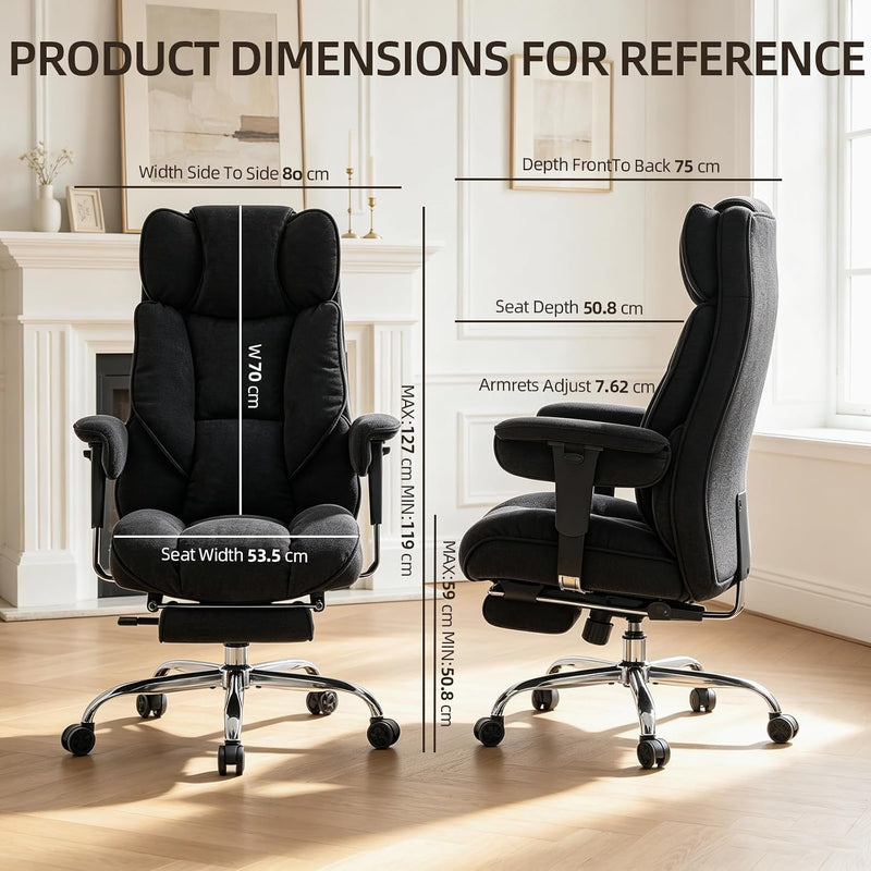 Desk Office Chair Big and Tall Fabric Executive