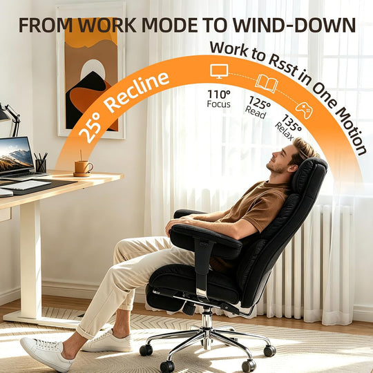 Desk Office Chair Big and Tall Fabric Executive