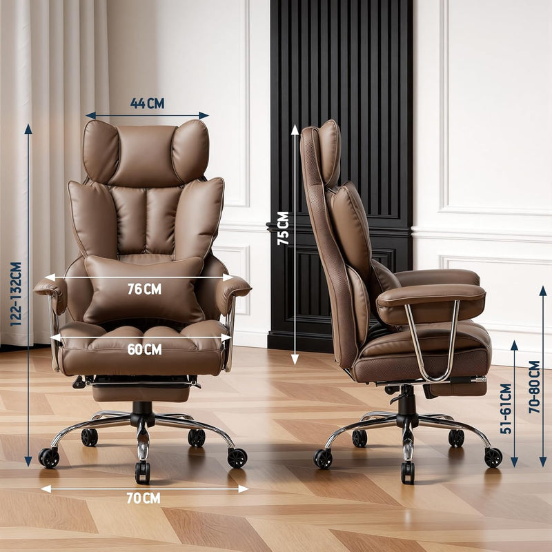 Desk Office Chair Big and Tall PU Leather