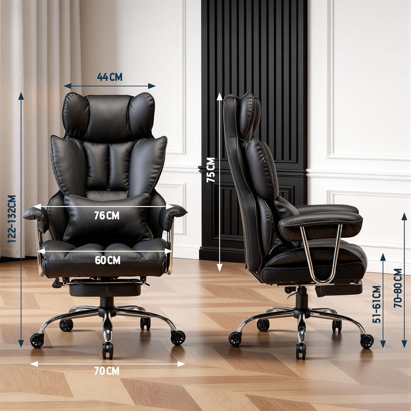 Desk Office Chair Big and Tall PU Leather