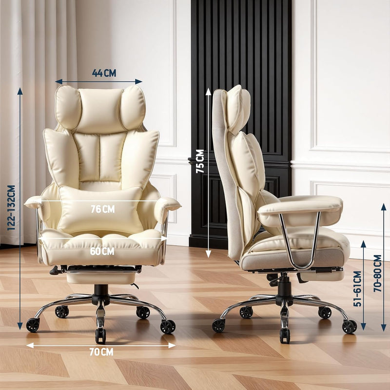 Desk Office Chair Big and Tall PU Leather