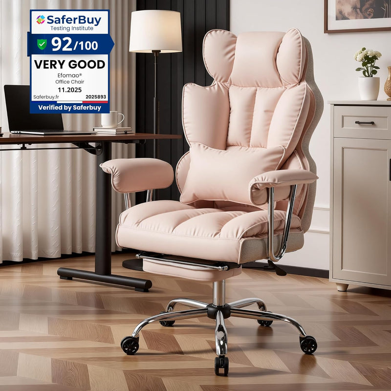 Desk Office Chair Big and Tall PU Leather