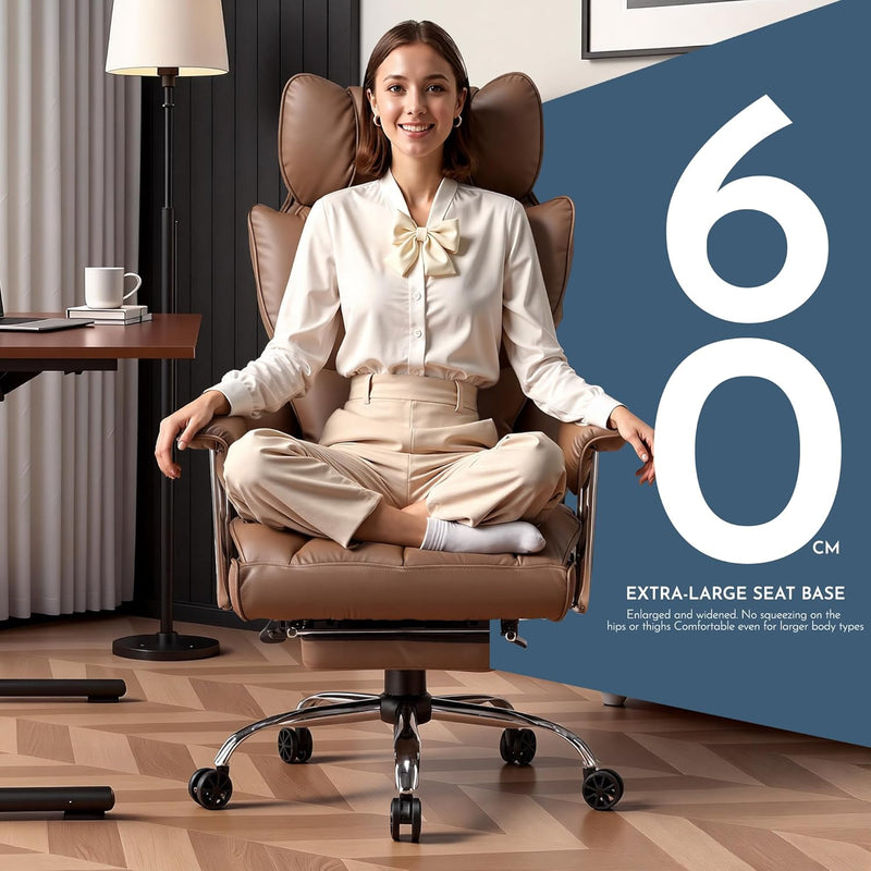 Desk Office Chair Big and Tall PU Leather