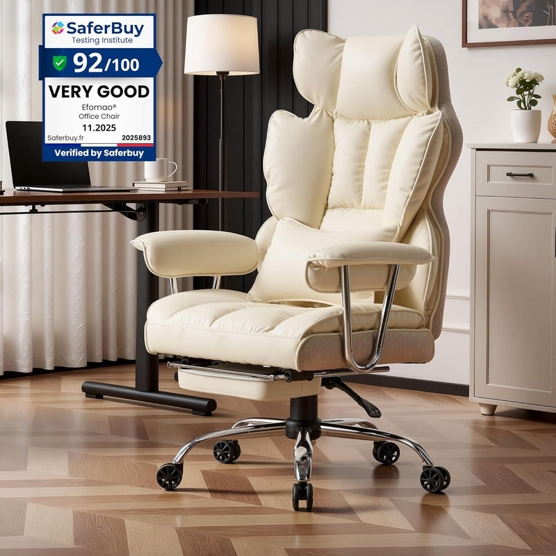 Desk Office Chair Big and Tall PU Leather