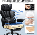 Desk Office Chair Big and Tall PU Leather